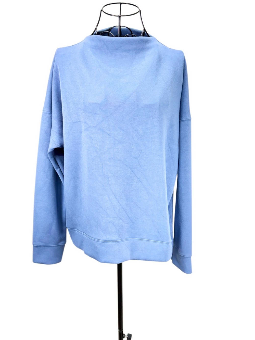 Cynthia Rowley Light Blue Lagenlook Relaxed Crewneck Sweater Size M
